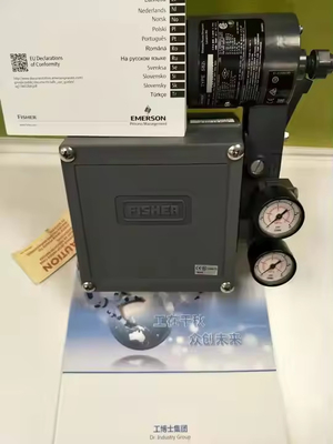เครื่องวางตําแหน่งวาล์วไฟฟ้าปนิวเมติกใหม่ของ Fisher 3582i พร้อมเครื่องปรับความดันและวาล์วโซเลนอยด์