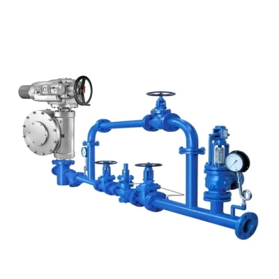 วาล์ว Switching Skid มีอุปกรณ์ประกอบด้วยวาล์วไฟฟ้า AUMA SA 07.2 - SA 16.2 และ SA 25.1