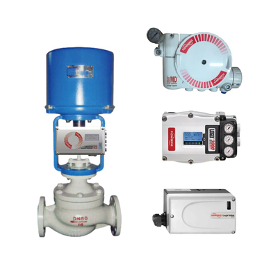 วาล์วควบคุม Pneumatic Linear กับ Flowserve LOGIX 520MD DIGITAL HART VALVE POSITIONER และ ASCO Solenoid Valve ในคลัง