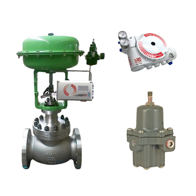 วาล์วควบคุม Pneumatic Linear กับ Flowserve LOGIX 520MD DIGITAL HART VALVE POSITIONER และ ASCO Solenoid Valve ในคลัง