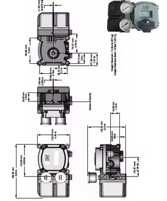 อะไหล่ Masoneilan SVI II AP ระดับความสามารถที่พัฒนาดีจิทัลวาล์ว Positioner กับ ASCO Solenoid Valve สําหรับประเทศจีน
