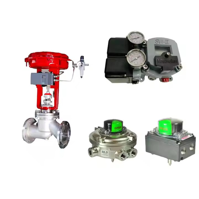 วาล์วควบคุมของจีน ด้วย Masoneilan SVI2-21113121 วัลล์วปอยซิชั่นและ Emerson Asco L339 ซีรีส วัลล์วโซเลนอยด์ทั่วไป