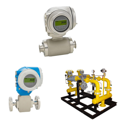 อุปกรณ์จีนที่ติดอยู่บนสกิ๊ด E+H Endress + Hauser Proline Promag H 300 เครื่องส่งแม่น้ําแม่เหล็กไฟฟ้า