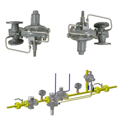 เครื่องควบคุมความดัน/ระบายน้ํา Skid Emerson Fisher 299H/299HV/299HR/299HVR เครื่องควบคุมความดันและเครื่องวัดความดัน Wicka