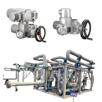 การใช้ระบบสกิดก๊าซและน้ํามัน AUMA SA 07.2 ถึง 16.2 SAREx 25.1 ถึง 40.1 เครื่องขับเคลื่อนหลายรอบในคลัง