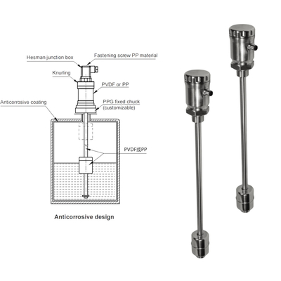 เครื่องส่งระดับจากสแตนเลส FeeJoy FJM-L เครื่องส่งระดับแบบ magnetostrictive สําหรับถังเก็บระดับ