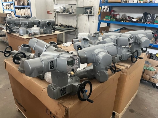 คาร์บอนสแตนเลส วัสดุร่างกาย อิเล็กทรริกวาล์ว Actuator SA07.2 SA07.6 SA14.2 SA10.2 SA16.2 กับ AM ระบบควบคุมและ GST กล่องเกียร์กับวาล์วลูกจีน