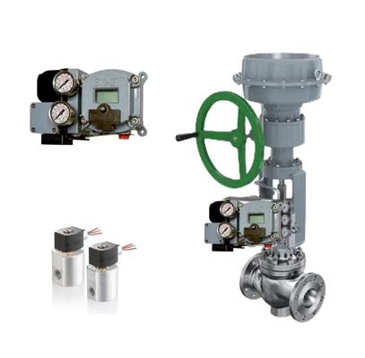 เครื่องวางตําแหน่งวาล์วสมาร์ท SVI1000/SVI2 และ ASCO โซเลโนอยด์สําหรับวาล์วลูกกลมควบคุมปนูเมติก