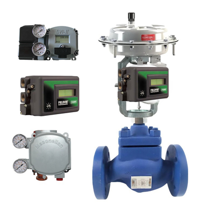 วาล์วควบคุม Pneumatic Spiraxsarco ที่มีชื่อเสียงกับ Fisher DVC2000 MAsoneilan SVI1000/SVI2 สําหรับท่อหรือผนังการติดตั้ง
