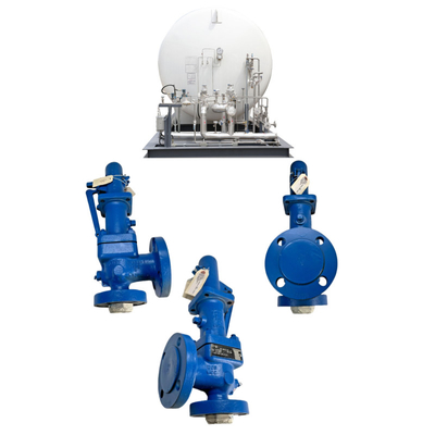 กระถาง Booster Skid With Pressure Relief Valves Crosby สปริงตรงทํางานสําหรับก๊าซธรรมชาติ