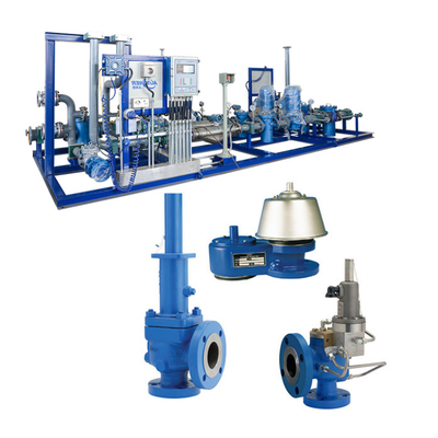 กระถาง Booster Skid With Pressure Relief Valves Crosby สปริงตรงทํางานสําหรับก๊าซธรรมชาติ