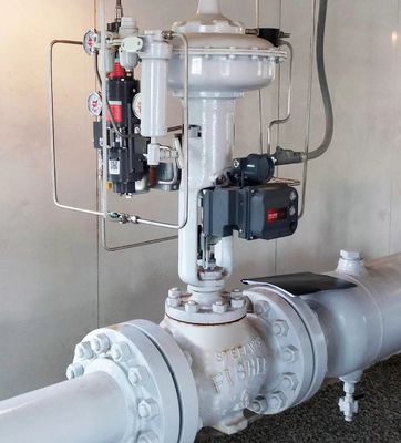วาล์วควบคุมปนูเมติก VRG วาล์วควบคุมเส้น Fisher DVC6200 ระบบควบคุมตําแหน่ง Asco วาล์วโซเลนอยด์สําหรับก๊าซธรรมชาติ