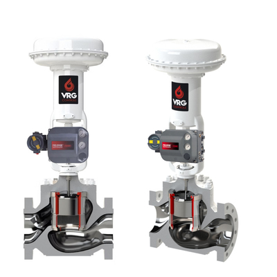 วาล์วควบคุมปนูเมติก VRG วาล์วควบคุมเส้น Fisher DVC6200 ระบบควบคุมตําแหน่ง Asco วาล์วโซเลนอยด์สําหรับก๊าซธรรมชาติ