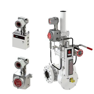 VRG Rotary Control Valve Packages Modular Customized Valve Gas Positioner Pilot Controllers สําหรับอุตสาหกรรมควบคุมก๊าซธรรมชาติ