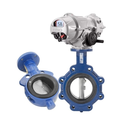 วาล์วควบคุมไฟฟ้าที่มีวาล์วกระพริกหินหลัก F990/F920 พร้อม Rotork Electric Actuator IQ3
