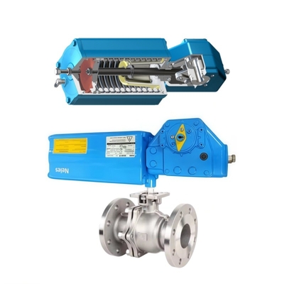 สต็อค Neles K Series Limit Switch Double Acting B1 Valmet Piston Type Quarter Turn เครื่องดําเนินอากาศที่มีวาล์วลูกบอล
