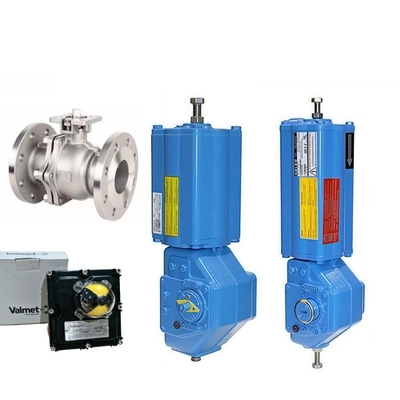 สต็อค Neles K Series Limit Switch Double Acting B1 Valmet Piston Type Quarter Turn เครื่องดําเนินอากาศที่มีวาล์วลูกบอล