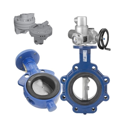 วาล์วควบคุมไฟฟ้าที่มีวาล์วกระพริบ Keystone Butterfly Valve F990/F920 และ Masoneilan BR200 กับ AUMA Electric Actuator สําหรับท่อ