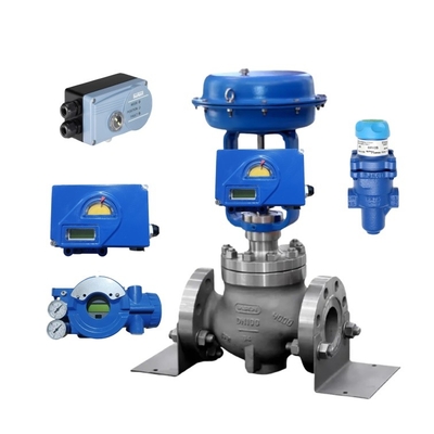 วาล์วควบคุมปนูเมติก FOXBORO Positioner และ Burkert Positioner Spiraxsarco วาล์วลด