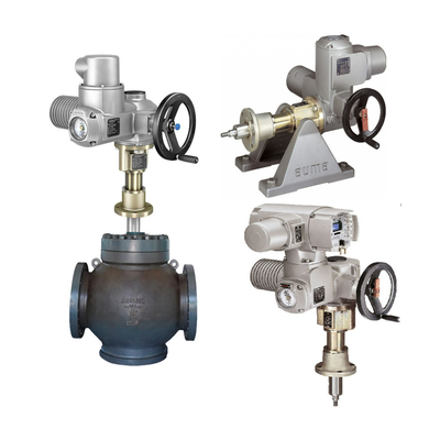แอคชูเอเตอร์ไฟฟ้าแบบเส้นตรง AUMA สำหรับวาล์ว SA และ LE พร้อม AC AM Auma Controls สำหรับวาล์วควบคุมอุณหภูมิสูงของจีน