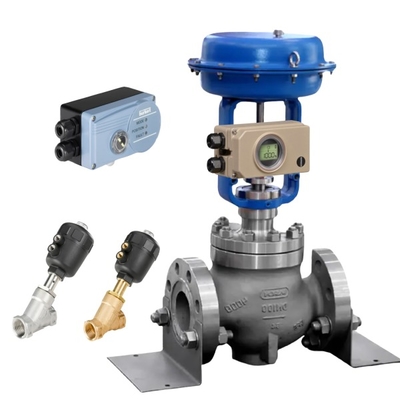 สีเหลืองอ่อน Samson Positioner 3730-3 และ Burkert วาล์วและ Positioner การควบคุมวาล์วลูกกลองในคลัง