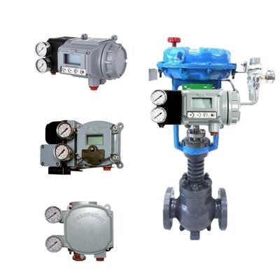 ตัวปรับตำแหน่งวาล์ว Grey Masoneilan 3730 พร้อม Flowserve USA Logix 3200 MD Pneumatic Digital Valve Positioner