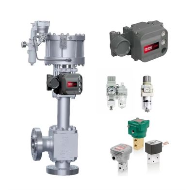 วาล์วควบคุมความดันสูงของจีน ด้วย DVC6200 SIS Fisher Valve Positioner SMC AW30 Filter Regulator ASCO 8327 วาล์วโซเลนอยด์