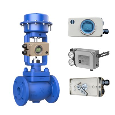 พัดลมเบา Bule ระบบควบคุมกลม Spirax Sarco Valve และ Samson 3730-3/4763/3725 ระบบควบคุม