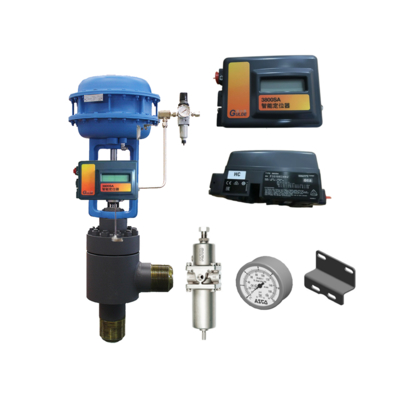 ตัวควบคุมตำแหน่งวาล์วดิจิตอล Fisher Gulde HART Electro Pneumatic 3800SA Emerson พร้อมวาล์วควบคุมของจีนและตัวควบคุมตัวกรอง Asco