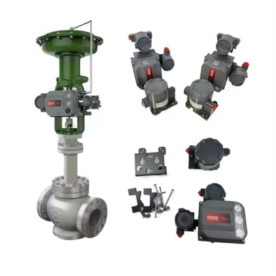 วาล์วควบคุมนิวเมติกของจีน พร้อมตัวควบคุมวาล์ว Fisher DVC6205+DVC6215 เซ็นเซอร์ระยะไกลแบบแยกส่วน