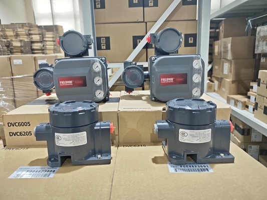 วาล์วควบคุมนิวเมติกของจีน พร้อมตัวควบคุมวาล์ว Fisher DVC6205+DVC6215 เซ็นเซอร์ระยะไกลแบบแยกส่วน