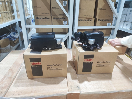 วาล์วบอลนิวเมติกพร้อมชุดอุปกรณ์ควบคุมตำแหน่งอัจฉริยะ Tissin TS800/TS805 Series ดั้งเดิมจากเกาหลี และชุดกรองปรับแรงดัน SMC AW20
