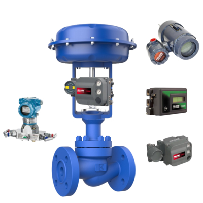 วาล์วควบคุมปนูมาติกใหม่ Spirax Sarco วาล์วและ Rosemount ส่ง Fisher DVC2000/DVC6200 และ Fisher DL3010 ระดับดิจิตอลควบคุม
