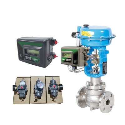 ตัวควบคุมตำแหน่งวาล์ว Fisher DVC2000 HART พร้อมตัวควบคุมแรงดัน 67DFR