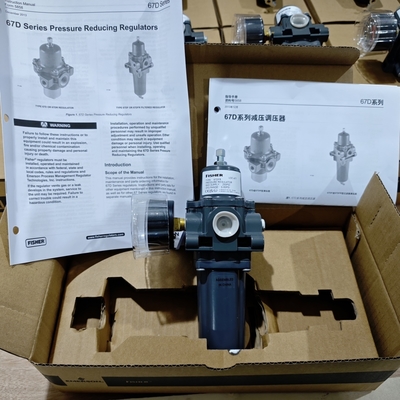 ตัวควบคุมตำแหน่งวาล์ว Fisher DVC2000 HART พร้อมตัวควบคุมแรงดัน 67DFR