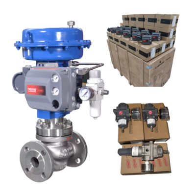 Emerson ASCO Solenoid Valve กับ Fisher DVC6200 Double Acting กับ Feedback เครื่องควบคุมวาล์วดิจิตอล Positioner กับวาล์วควบคุมจีน
