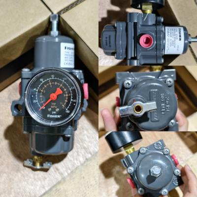 Fisher 67CFR เครื่องควบคุมความดัน สแตนเลสสแตนเลส 450 psig 1/4 NPT