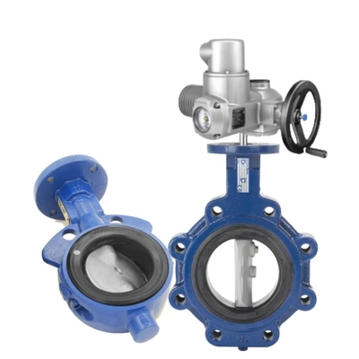 แฟลนจ์ DN25-DN300 วาล์วกระพริกลมใหม่ Keystone F990 Series และ AUMA Electric Actuator