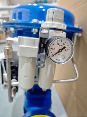 วาล์วควบคุมนิวเมติก IP66 ขนาด 2.5 DN สำหรับแอคชูเอเตอร์แบบเชิงเส้น