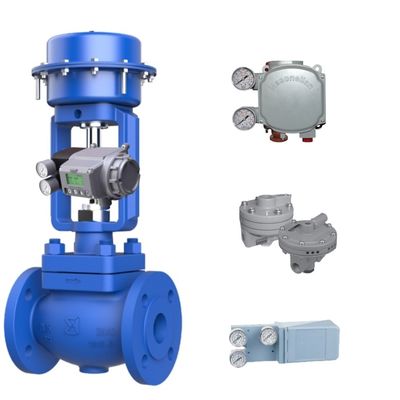 วาล์วควบคุมนิวเมติกและชิ้นส่วนวาล์ว Masoneilan SVI2/SVI3/SVI1000 ตัวระบุตำแหน่งวาล์วและวาล์วโซลินอยด์ ASCO