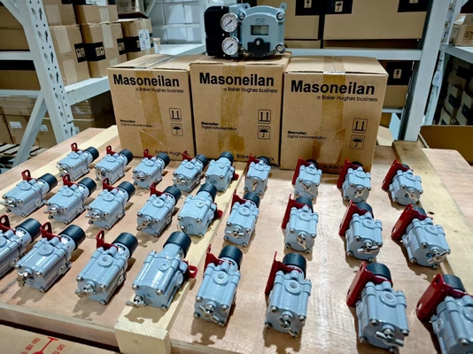 วาล์วควบคุมแบบ Globe พร้อม Intelligent Electrical Valve Positioner Masoneilan SVI1000/G/IM/PR ของแท้, ตัวควบคุมแรงดันและกรองอากาศ 78-40 78-80