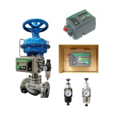 SAMSON 3222 ซีรีส์ วาล์วควบคุมปนูเมติกกับ Fisher 3582i Positioner