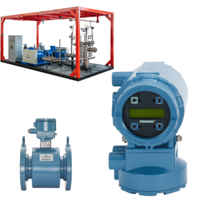 เครื่องวัดอัตราการไหลแบบแม่เหล็ก Rosemount 8732E อัตราการลดลง 38:1 10.5-35V DC