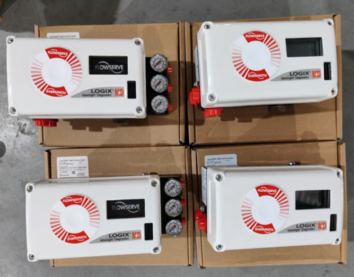 Flowserve Logix 520MD เครื่องวางตําแหน่งวาล์วควบคุมปนูเมติก IP66 กว้าง 2.5