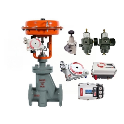 วาล์วควบคุมตำแหน่งแอคชูเอเตอร์นิวเมติกอัตโนมัติ Flowserve Logix 520MD 3200MD 3800 ราคาของวาล์วควบคุมดิจิตอลอุตสาหกรรม