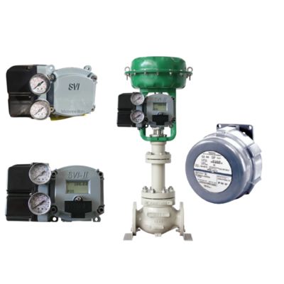 วาล์วควบคุมแบบนิวเมติก Spirax Sarco ขนาด DN50 รุ่น KE73 และตัวระบุตำแหน่งวาล์ว Masoneilan รุ่น SVI2/SVI3/SVI1000 และบูสเตอร์ในสต็อก