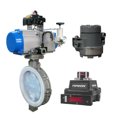 วาล์วควบคุมด้วย Fisher 846 I/P Converter & TopWorx GO Switch Model 73 / Model 81 Limit Switch และ Fisher DVC6200 Valve Positioner สําหรับการควบคุมความละเอียดสูงในสภาพแวดล้อมที่รุนแรง