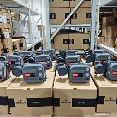 ตัวควบคุมวาล์วแบบนิวเมติก Fisher DVC6200, ตัวระบุตำแหน่งวาล์วอัจฉริยะ และโซลินอยด์วาล์ว Buerkert Type 5404