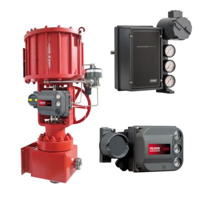 ตัวควบคุมตำแหน่งวาล์วแบบไฟฟ้า-นิวเมติก Fisher 3620J พร้อม Fisher DVC6200 และ 3582i สำหรับระบบควบคุมวาล์ว 220 V