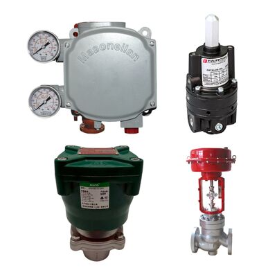 วาล์วควบคุม Masoneilan รุ่น SVI1000 ชุดควบคุมตำแหน่งวาล์ว SVI1000G/IM/SW + รีเลย์ Fairchild M25 และโซลินอยด์วาล์วแบบพัลส์ ASCO รุ่น NFG353D132 24VDC